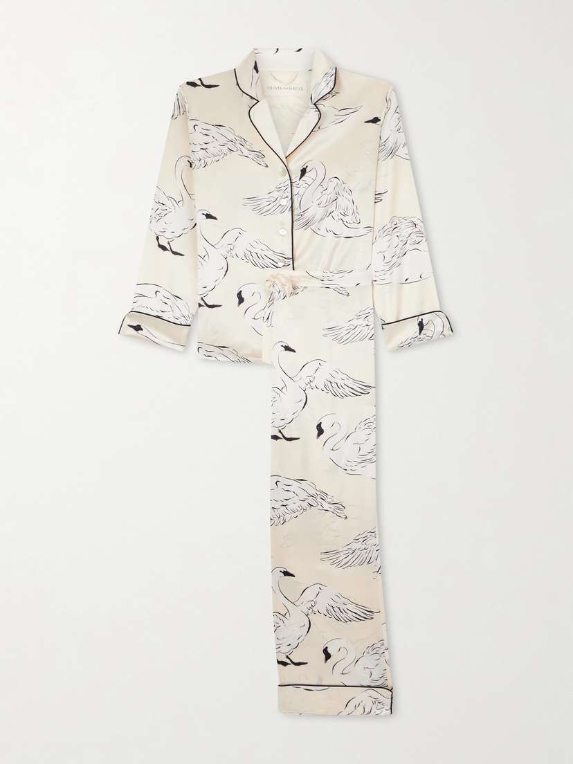 Olivia von Halle Lila Printed Silk-satin Pajama Set | Thumbnail 6 Olivia von Halle Lila Printed Silk-satin Pajama Set | Thumbnail 6