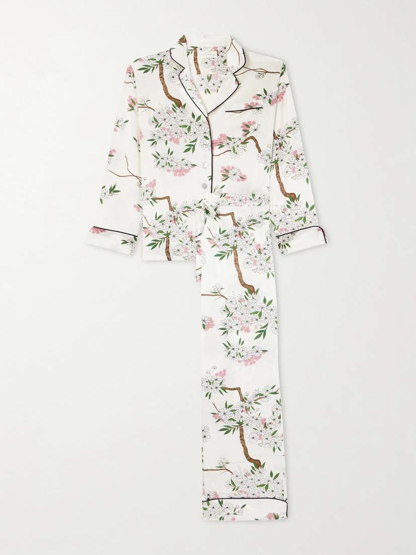 Olivia von Halle Lila Floral-print Silk-satin Pajama Set | Thumbnail 6 Olivia von Halle Lila Floral-print Silk-satin Pajama Set | Thumbnail 6