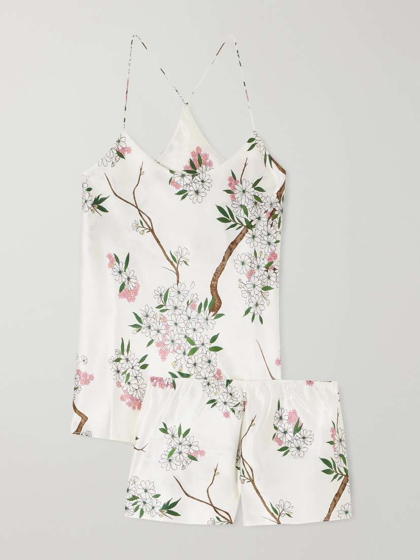 Olivia von Halle Bella Floral-print Silk-satin Pajama Set | Thumbnail 7