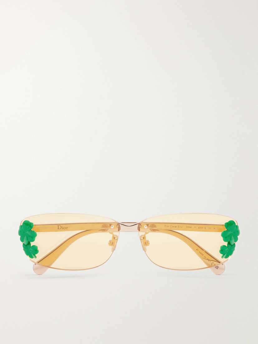 DIOR Eyewear Dior clover S1u Rectangular Gold-tone Sunglasses | Thumbnail 6 DIOR Eyewear Dior clover S1u Rectangular Gold-tone Sunglasses | Thumbnail 6