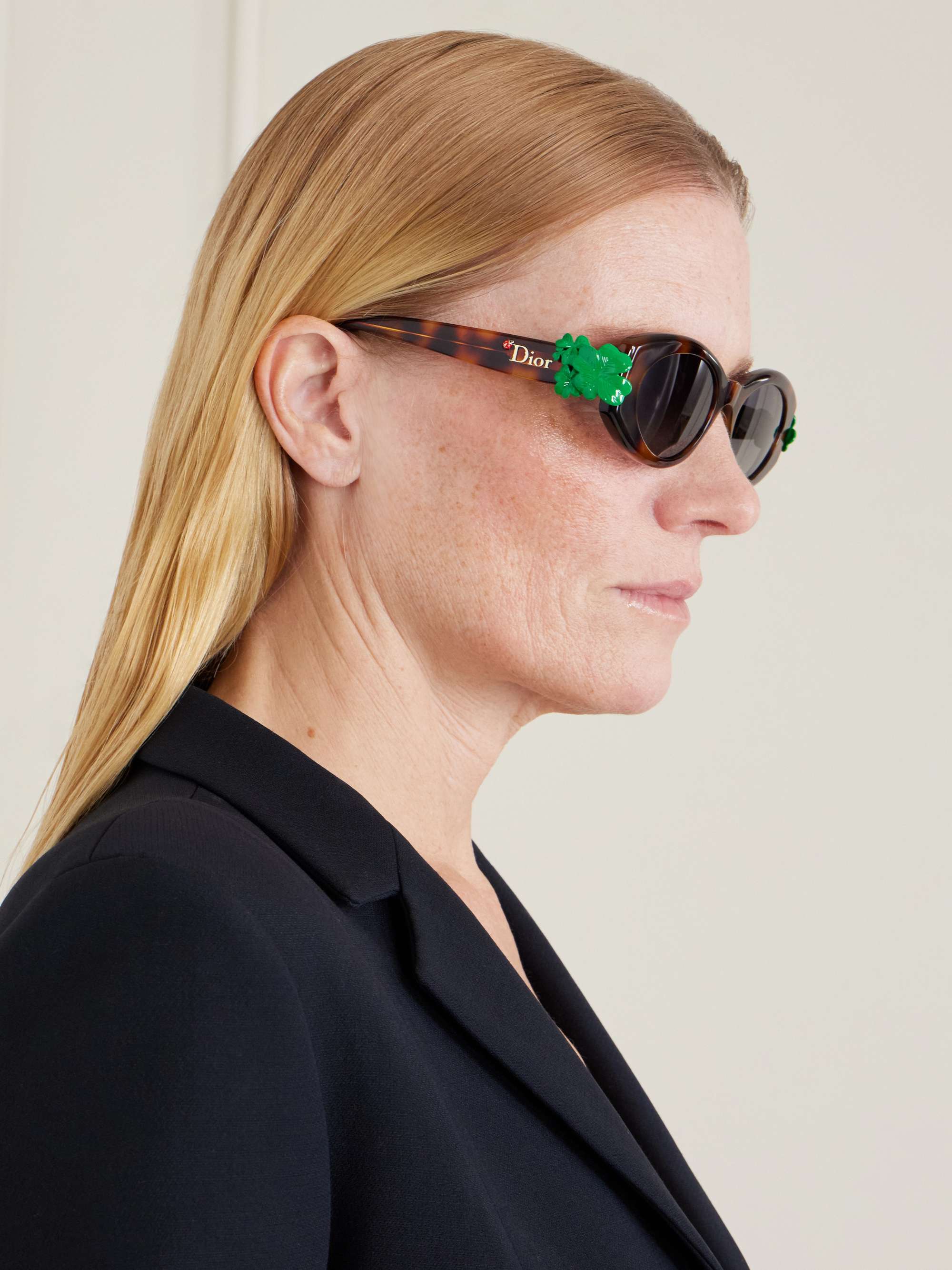 DIOR EYEWEAR Clover B1I oval sunglasses | NET-A-PORTER