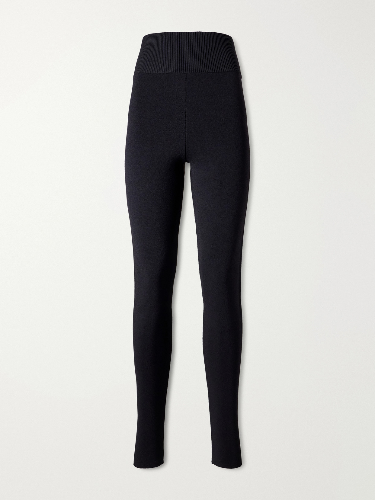 Lanvin Stretch-knit Leggings In Black