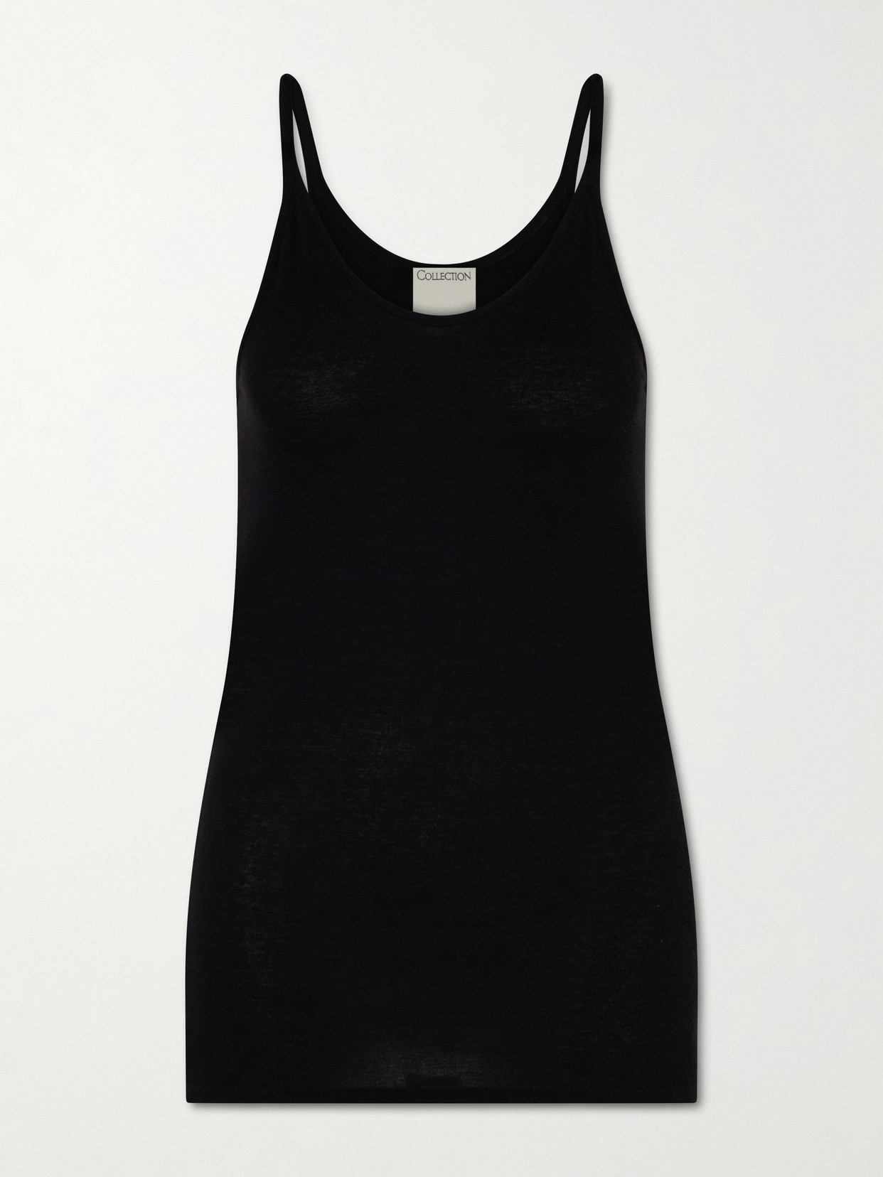 Calvin Klein Collection Alicia Cotton-blend Jersey Tank Top In Black