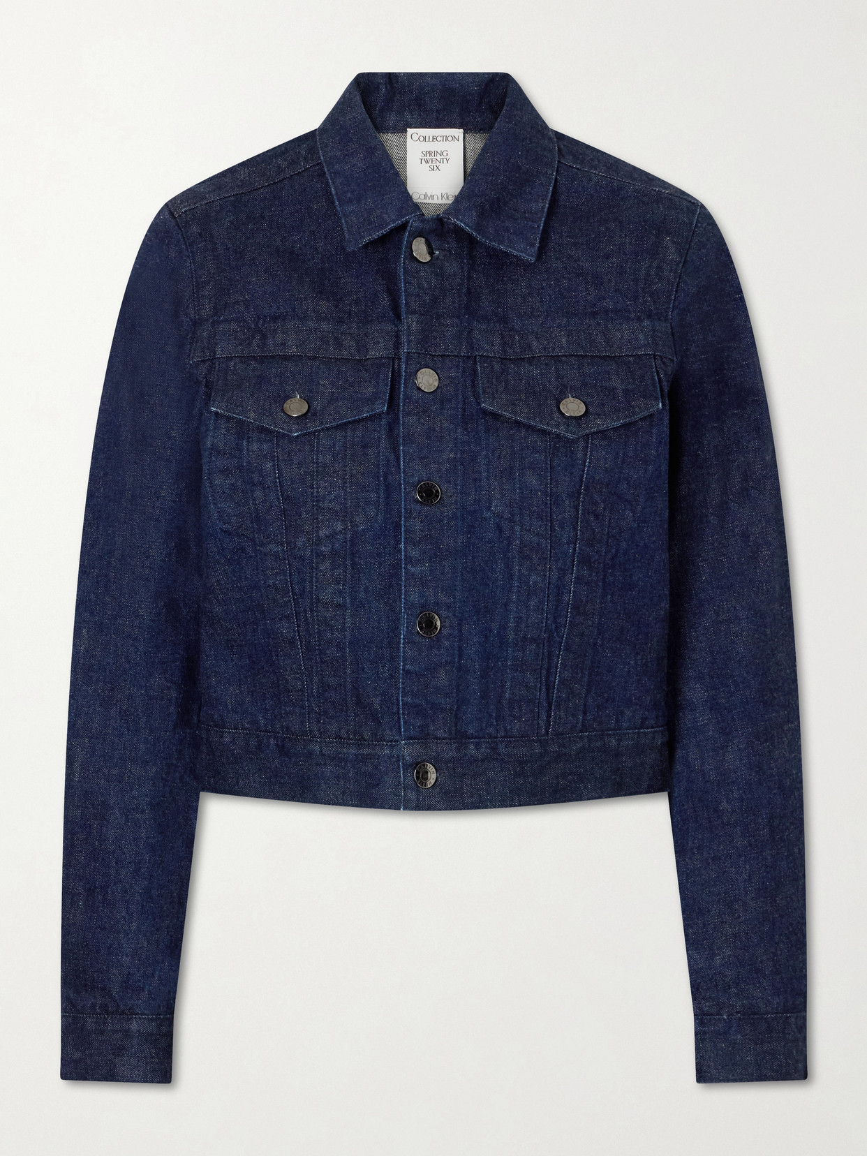 Calvin Klein Collection Lynette Wool-denim Jacket In Blue