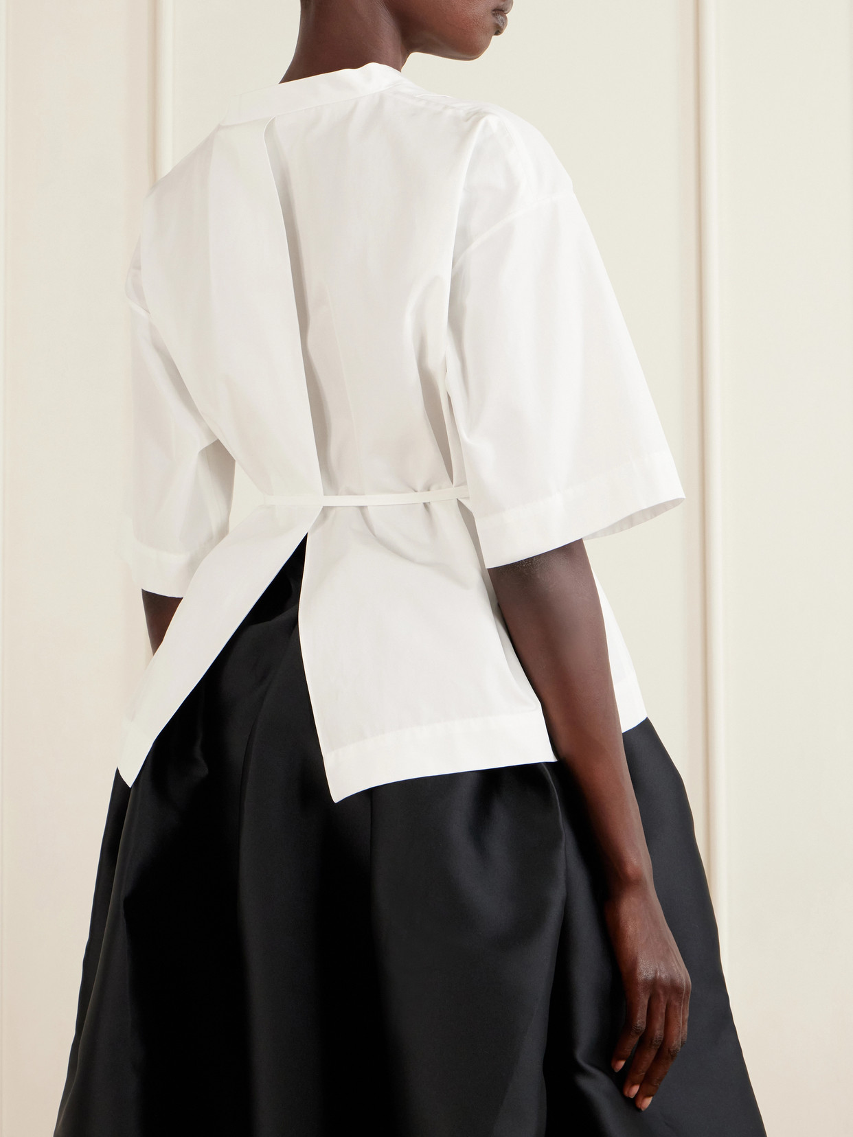 Collection - Lynn Cotton-Poplin Wrap Blouse