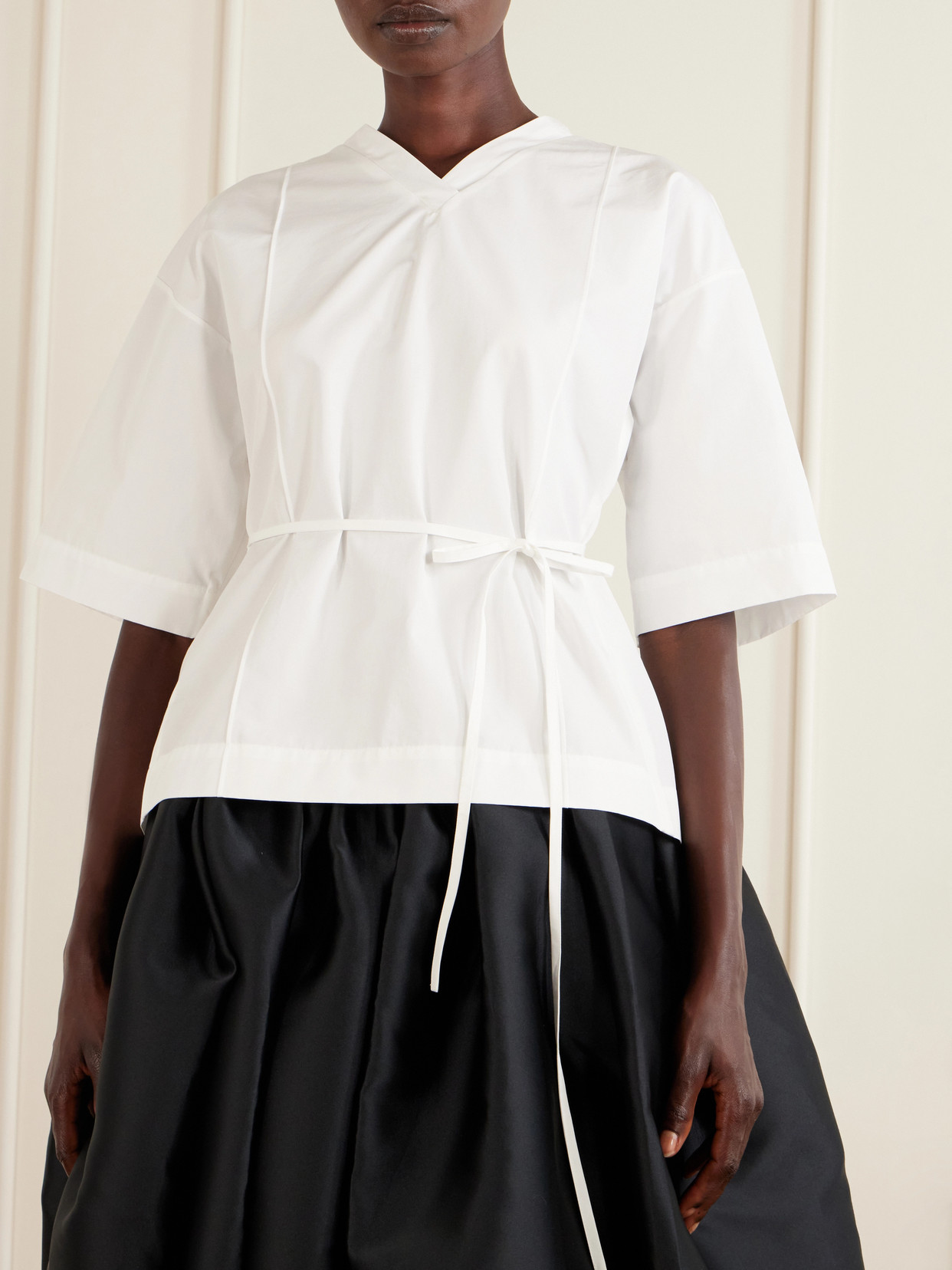 Collection - Lynn Cotton-Poplin Wrap Blouse