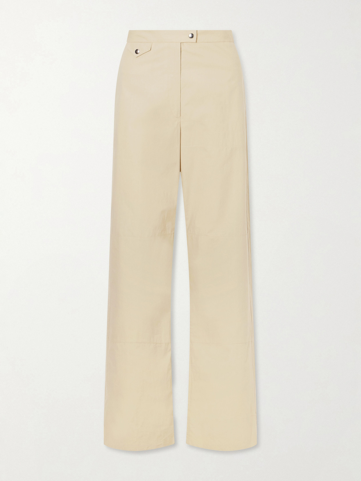 Calvin Klein Collection Gemma Cotton Straight-leg Pants In Neutral