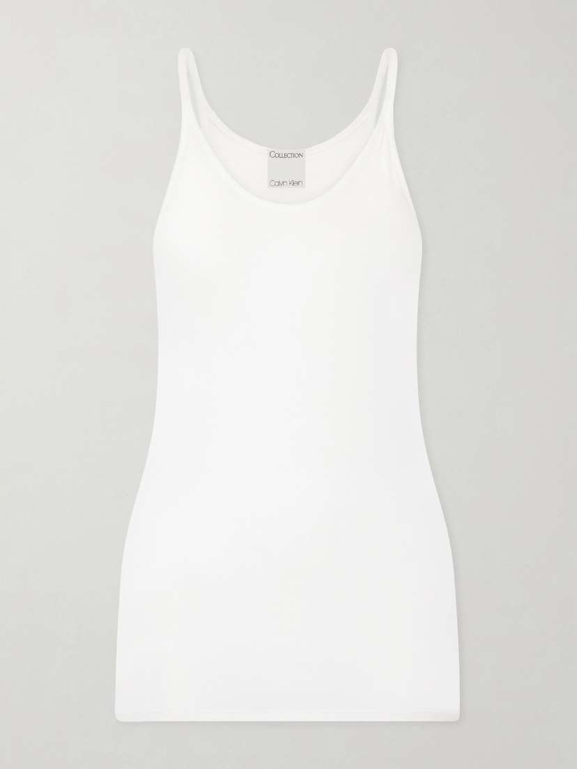 Calvin Klein Collection Alicia Cotton-blend Jersey Tank Top