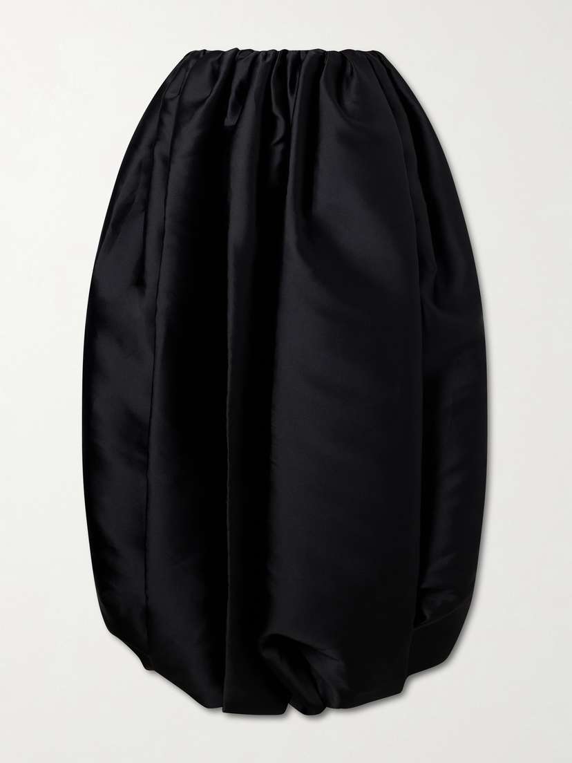 Calvin Klein Collection Gathered Duchesse Satin Maxi Skirt