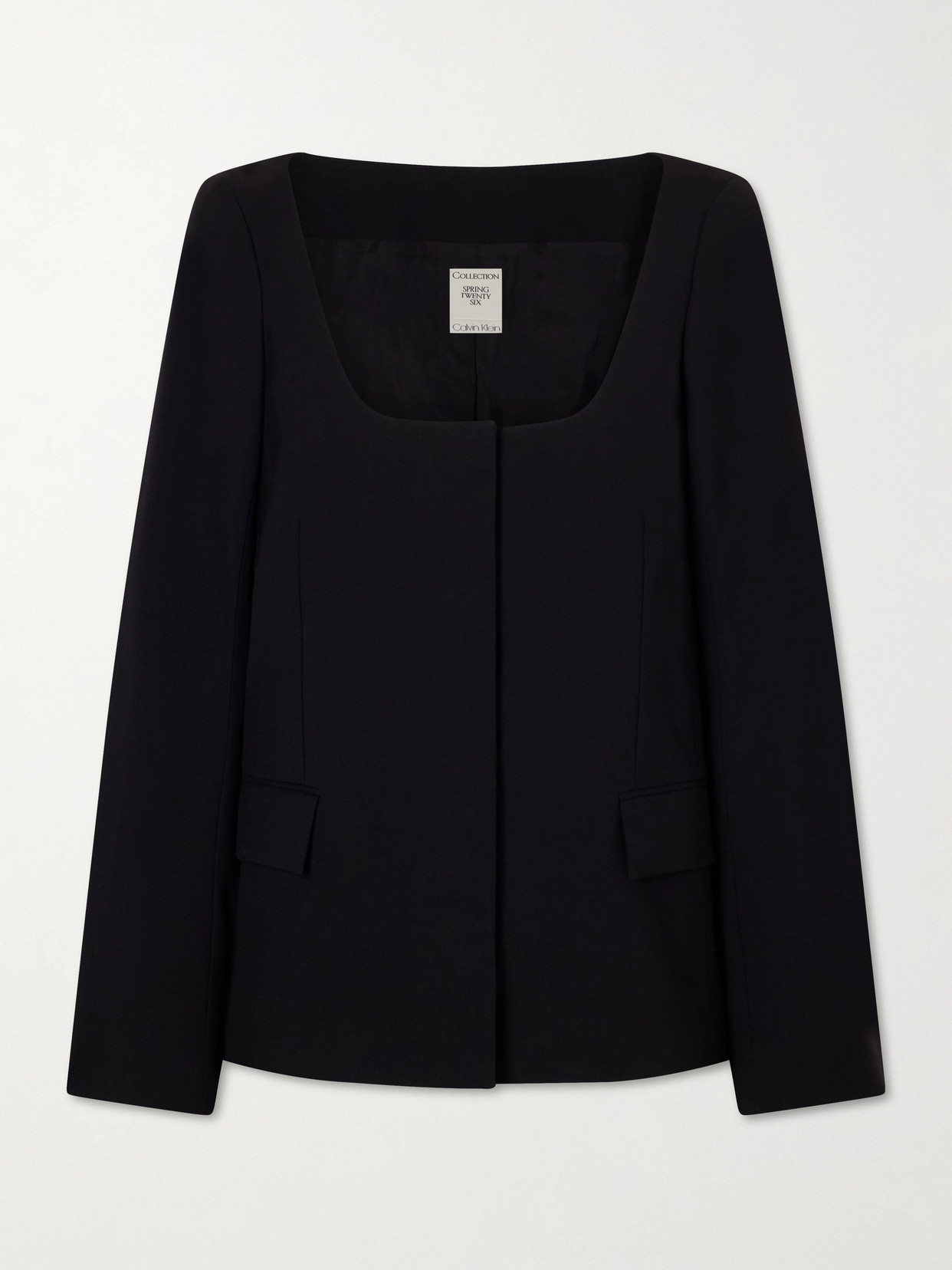 Calvin Klein Collection Camille Wool-twill Jacket In Black