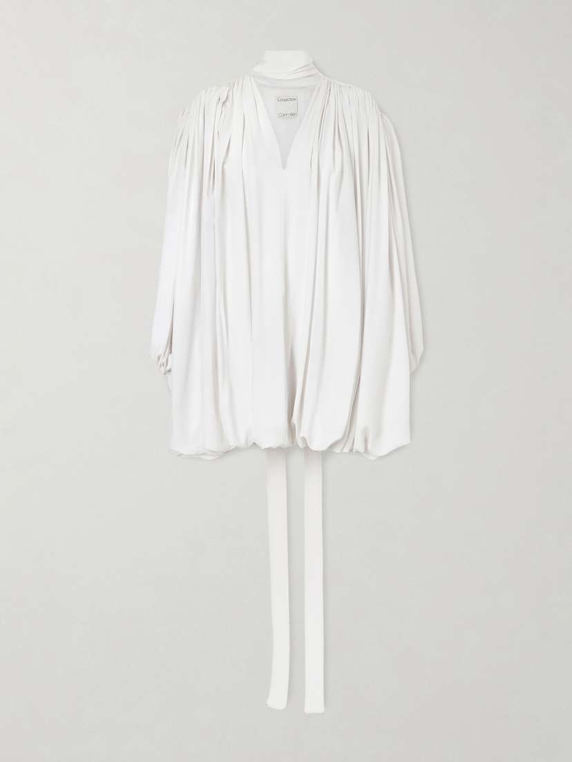 Calvin Klein Collection Allegra Belted Silk Crepe De Chine | Thumbnail 7 Calvin Klein Collection Allegra Belted Silk Crepe De Chine | Thumbnail 7