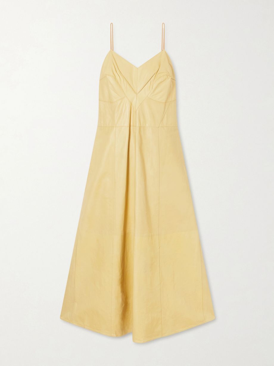 Fia leather midi dress