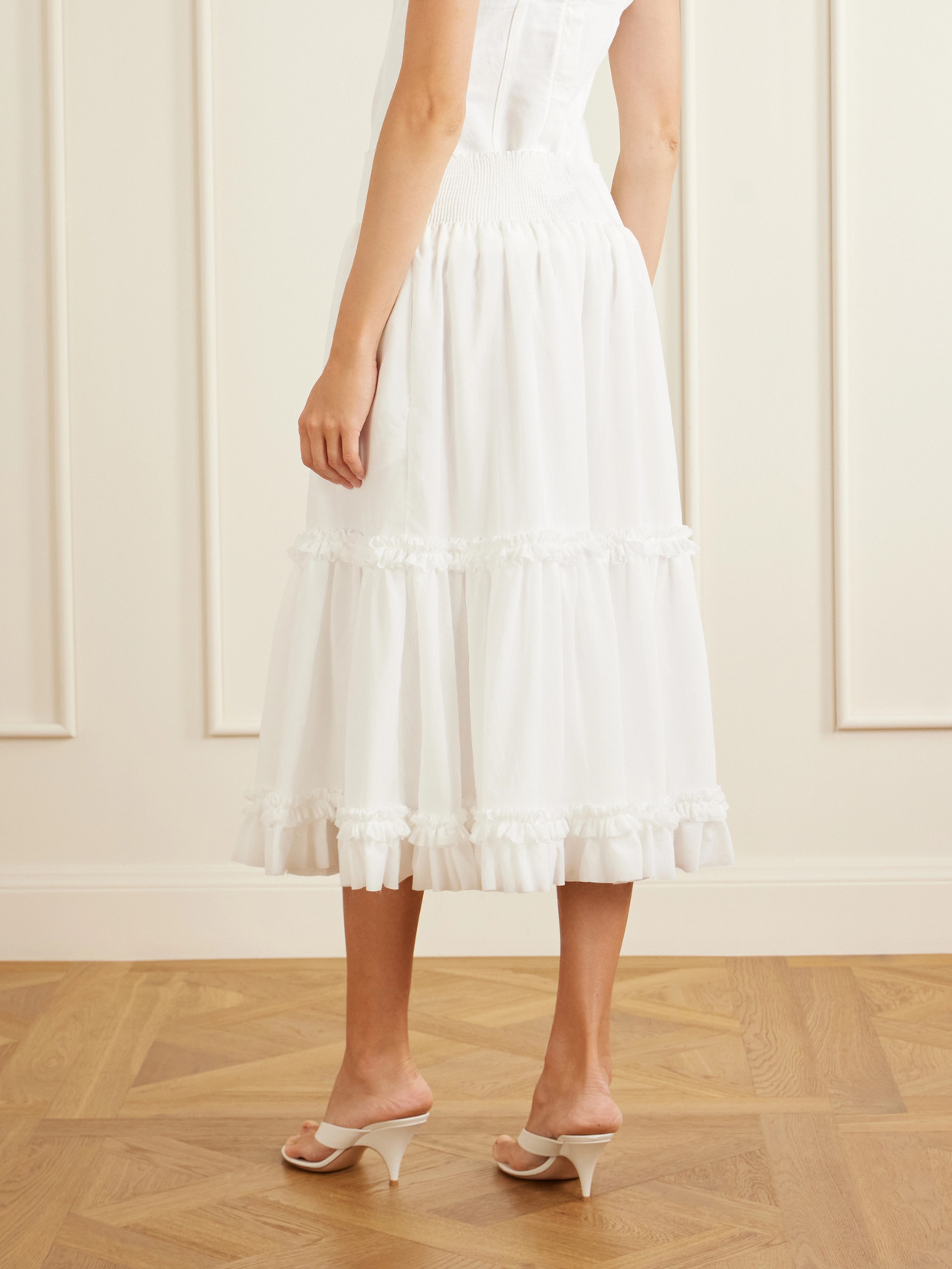 Ruffled Poplin Maxi