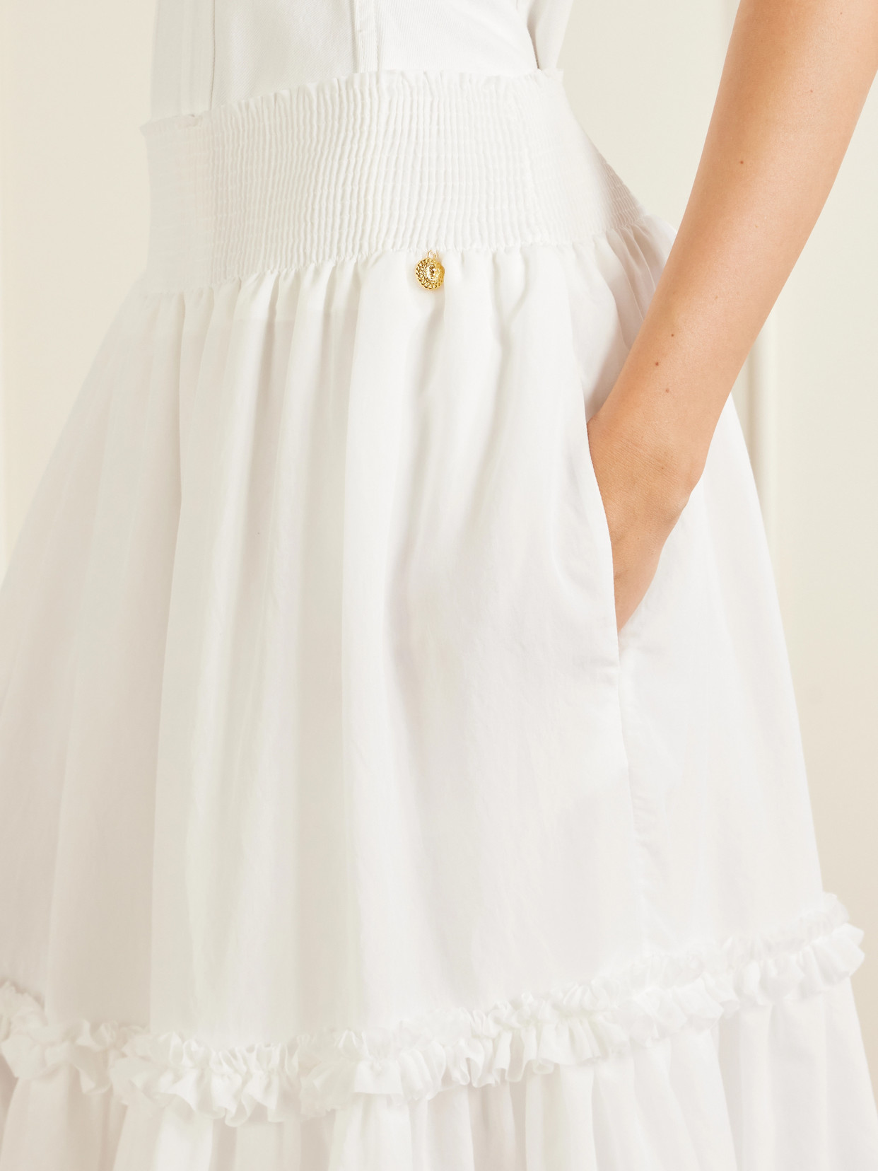 Ruffled Poplin Maxi