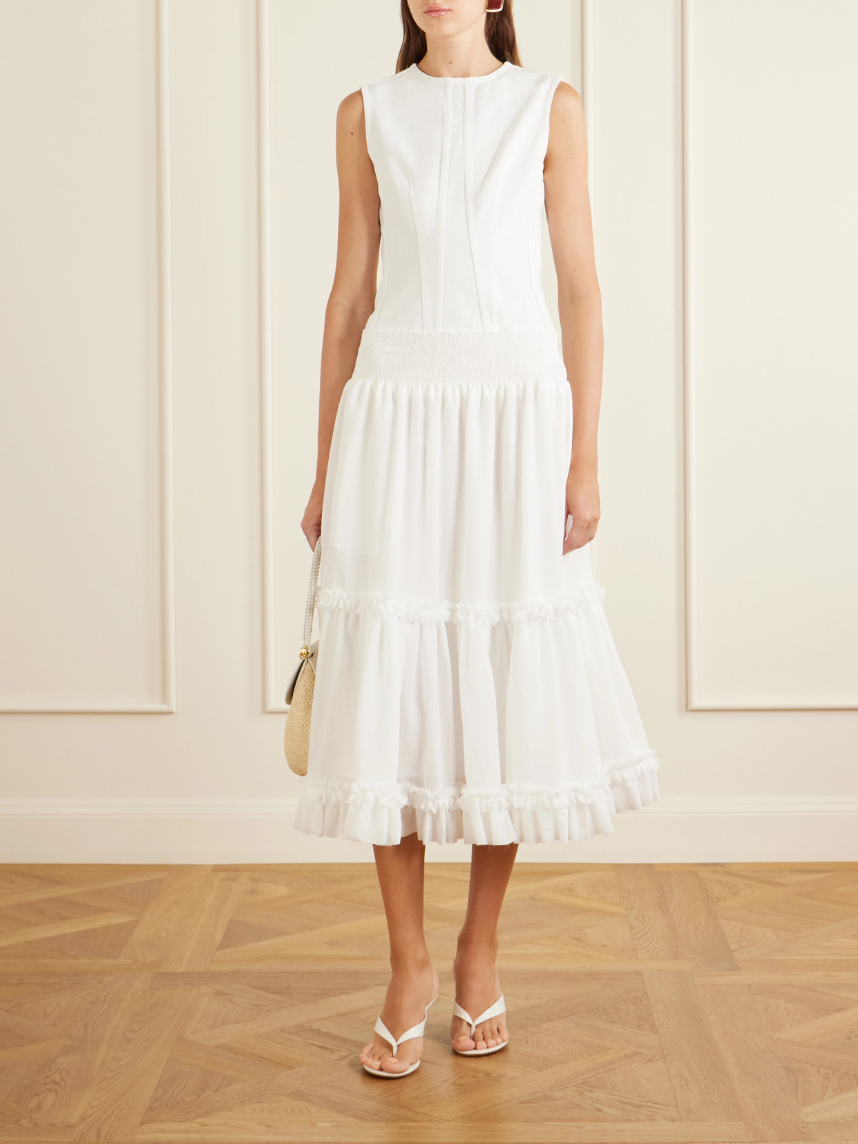 Ruffled Poplin Maxi
