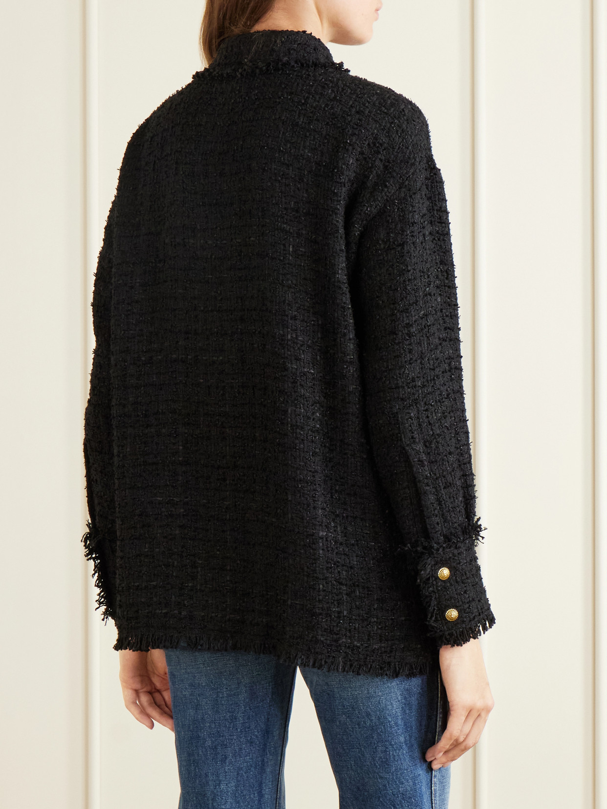 Cotton-Blend Tweed Shirt