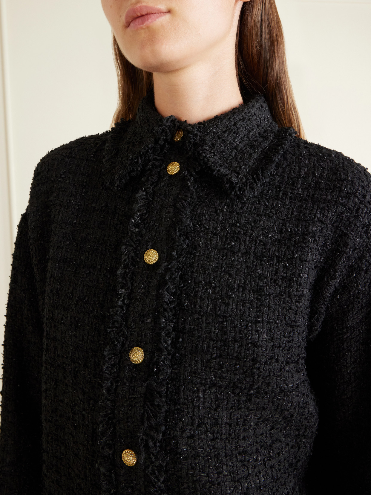 Cotton-Blend Tweed Shirt
