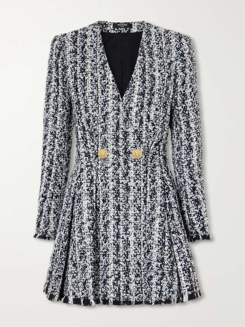 Balmain Tweed Mini Dress | Thumbnail 5 Balmain Tweed Mini Dress | Thumbnail 5