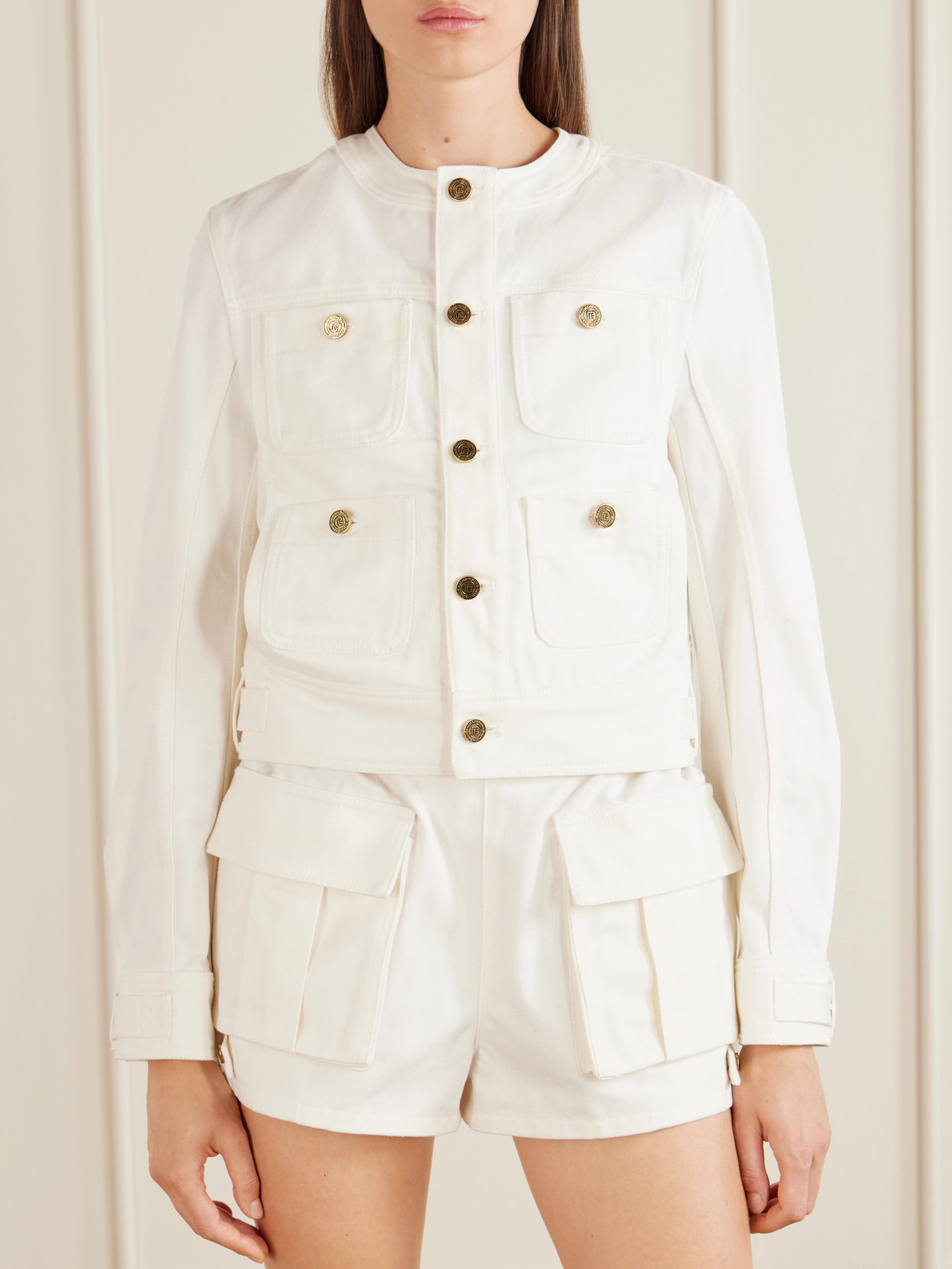 Balmain Denim Jacket In White