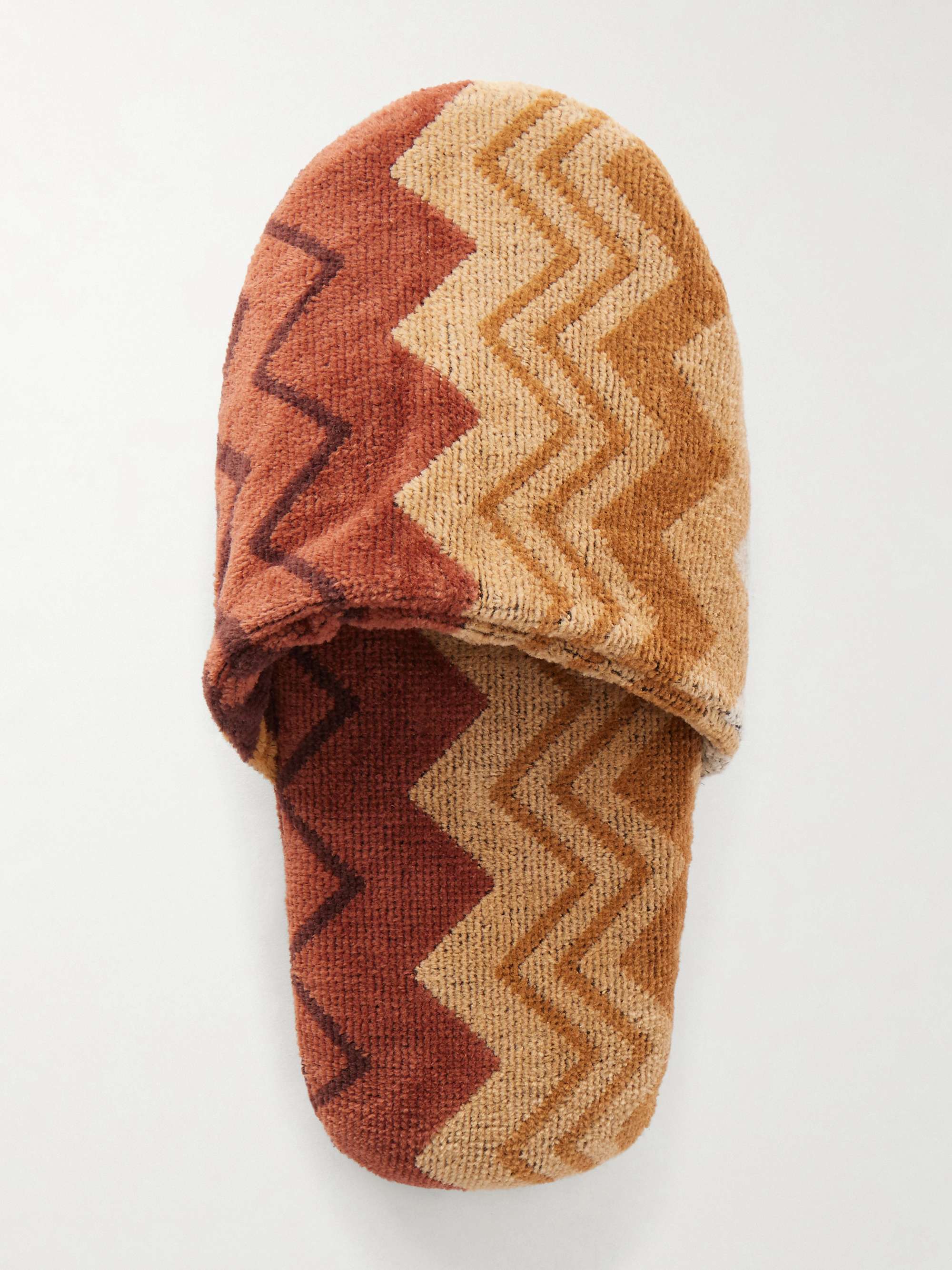 MISSONI HOME Giacomo striped cotton-terry slippers | NET-A 
