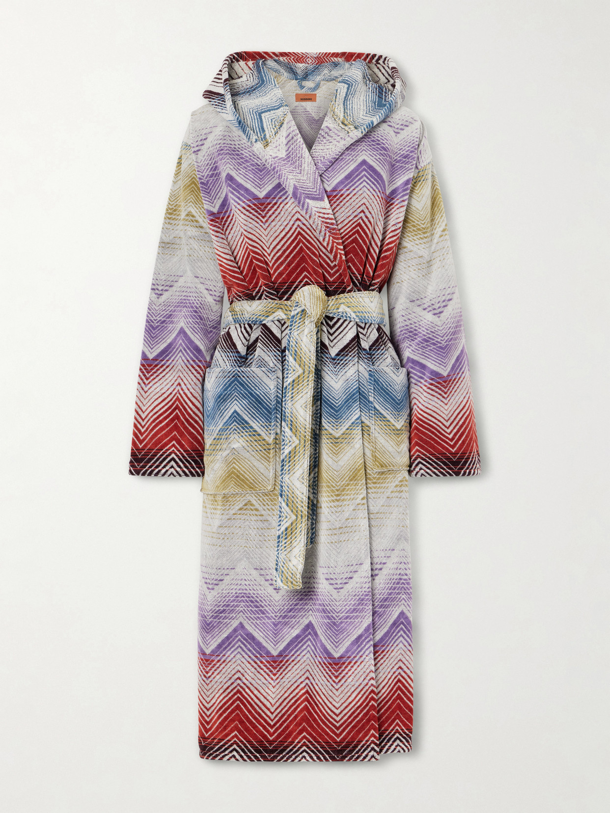 Missoni Marea Striped Cotton-terry Robe In Multi