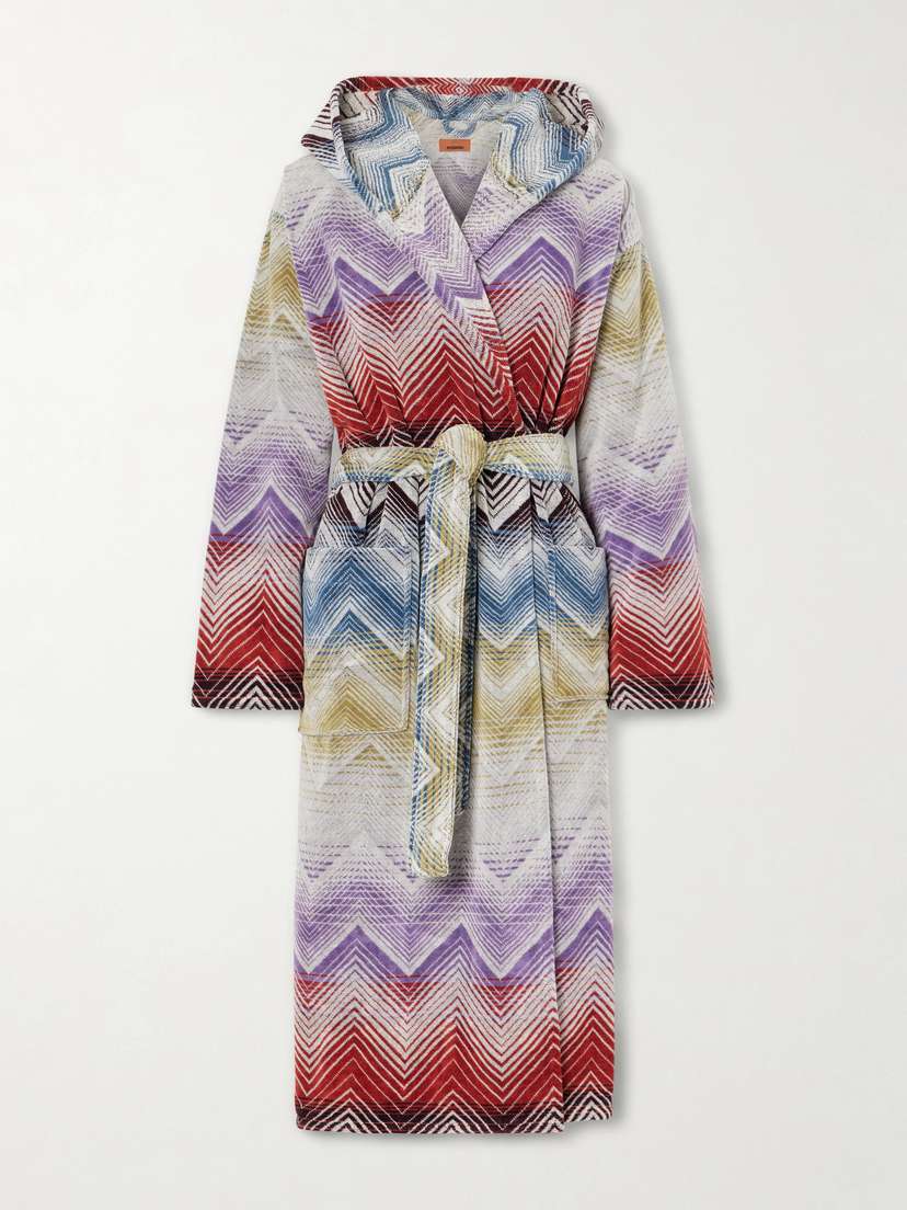 Missoni Home Marea Striped Cotton-terry Robe