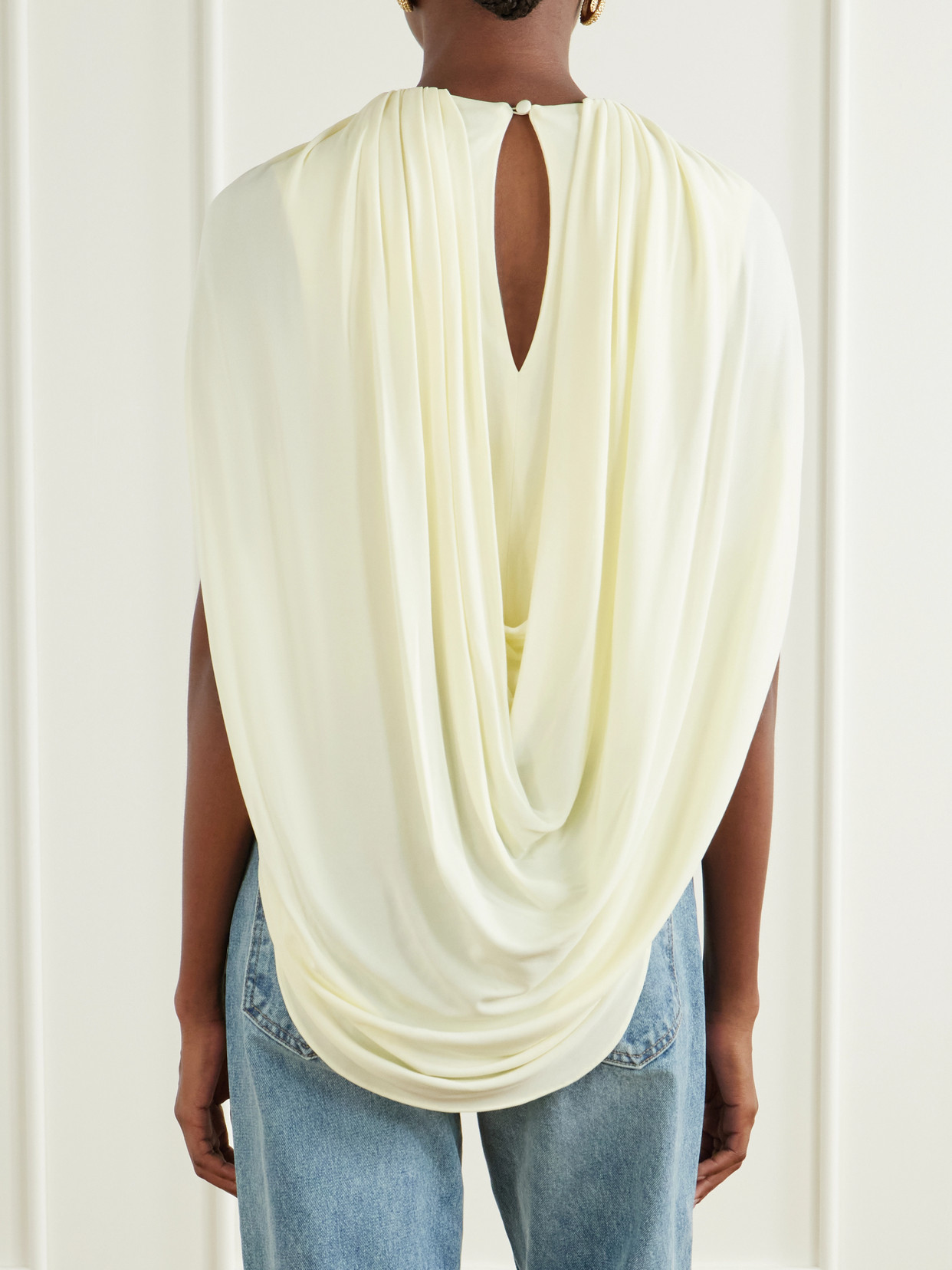 The Astor Draped Jersey Blouse