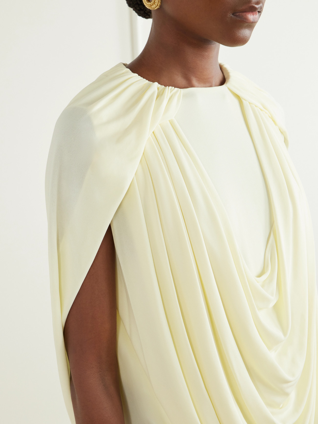 The Astor Draped Jersey Blouse