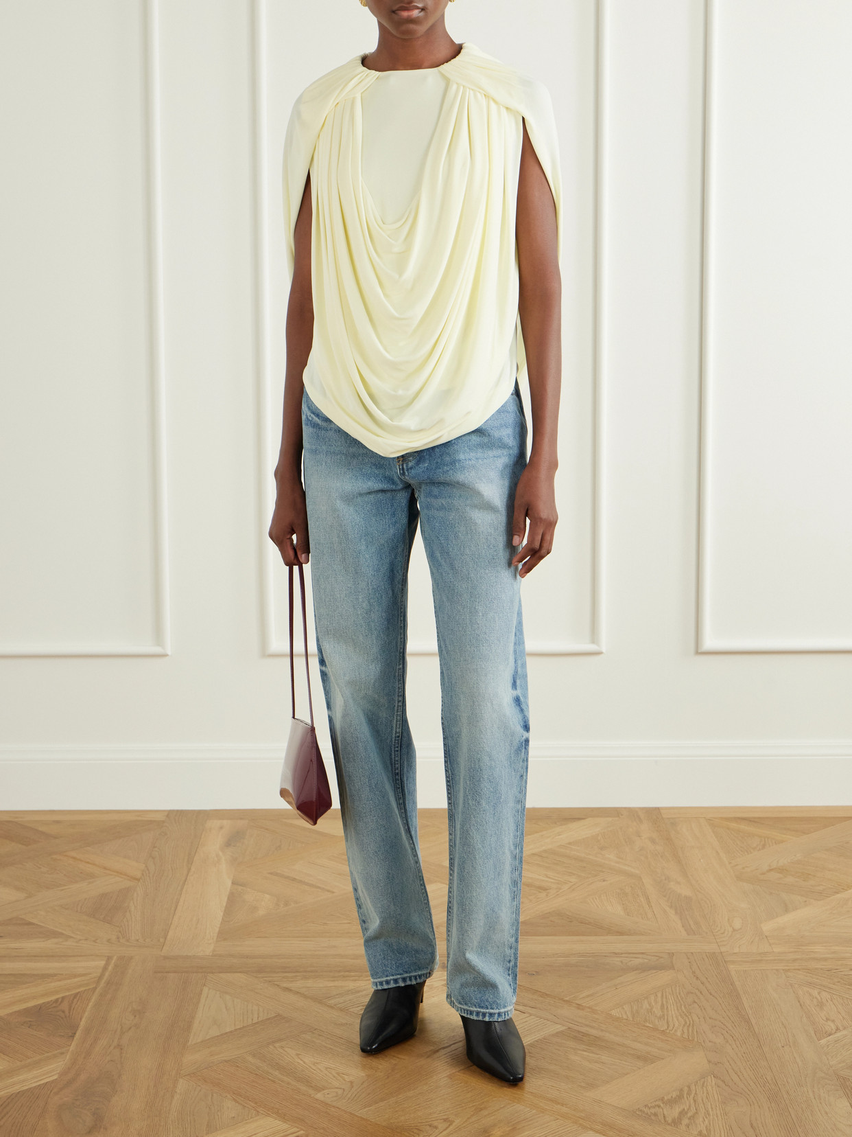 The Astor Draped Jersey Blouse