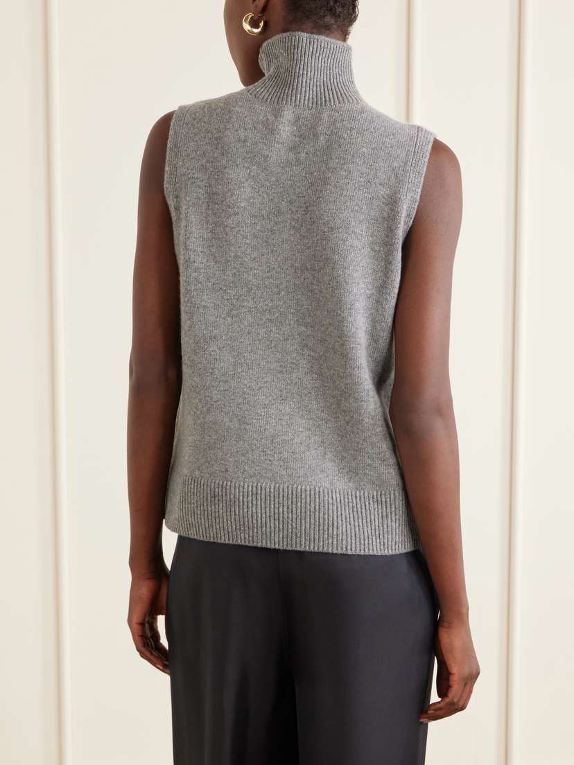 Brandon Maxwell The Bruno Wool And Cashmere-blend Turtleneck Tank | Thumbnail 4