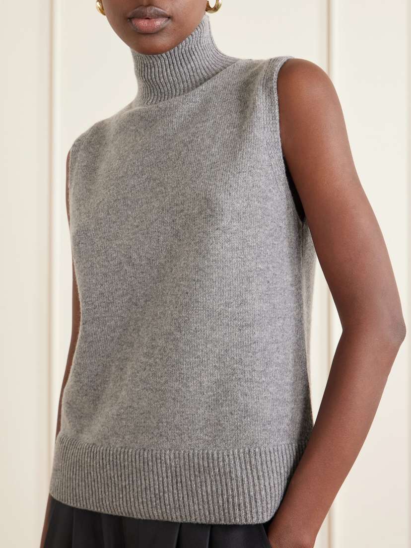 Brandon Maxwell The Bruno Wool And Cashmere-blend Turtleneck Tank | Thumbnail 3