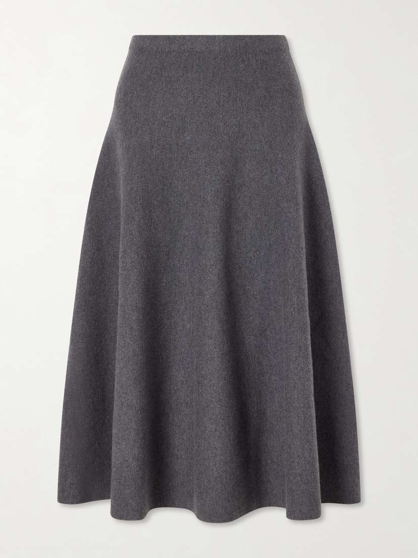 Brandon Maxwell The Miller Wool-felt Midi Skirt