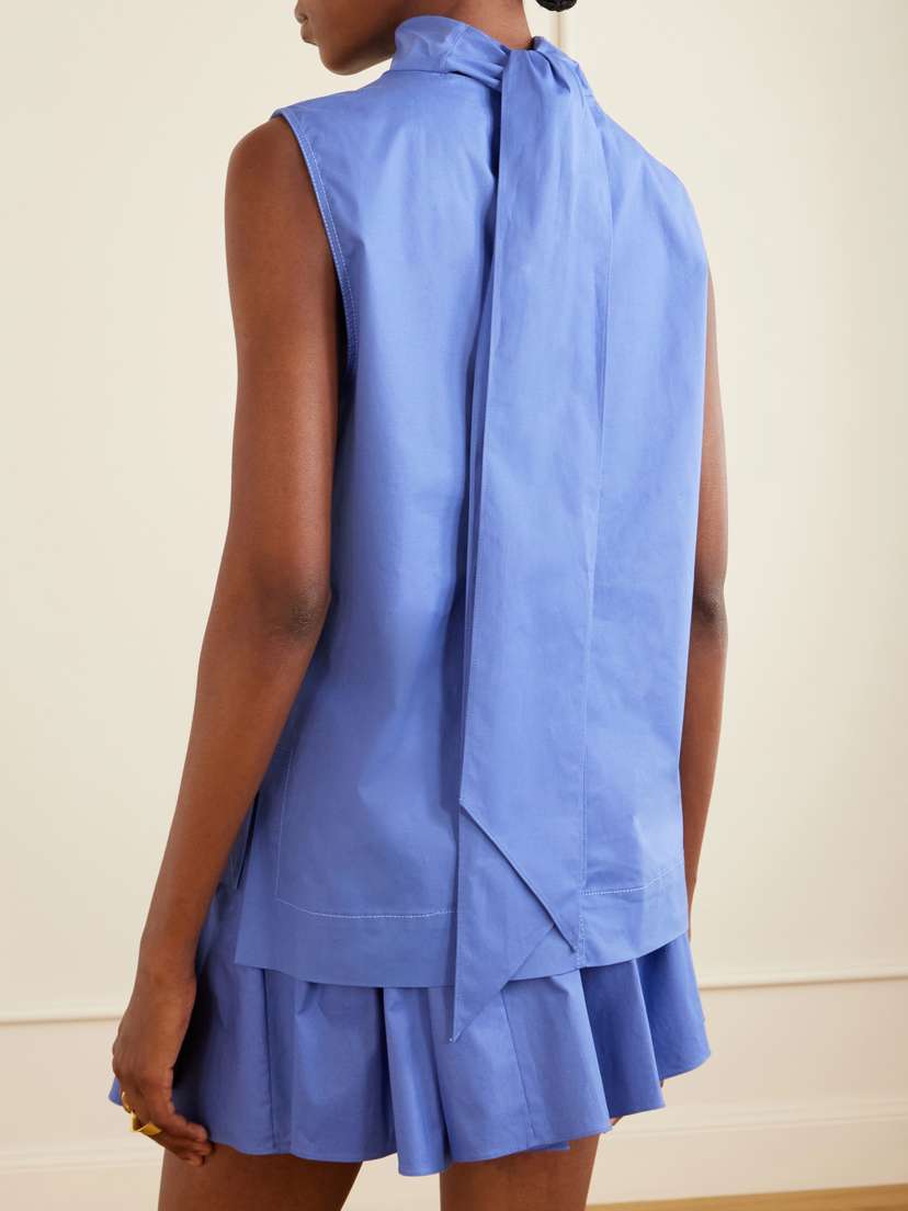 Brandon Maxwell The Finn Cotton-poplin Turtleneck Blouse | Thumbnail 4 Brandon Maxwell The Finn Cotton-poplin Turtleneck Blouse | Thumbnail 4