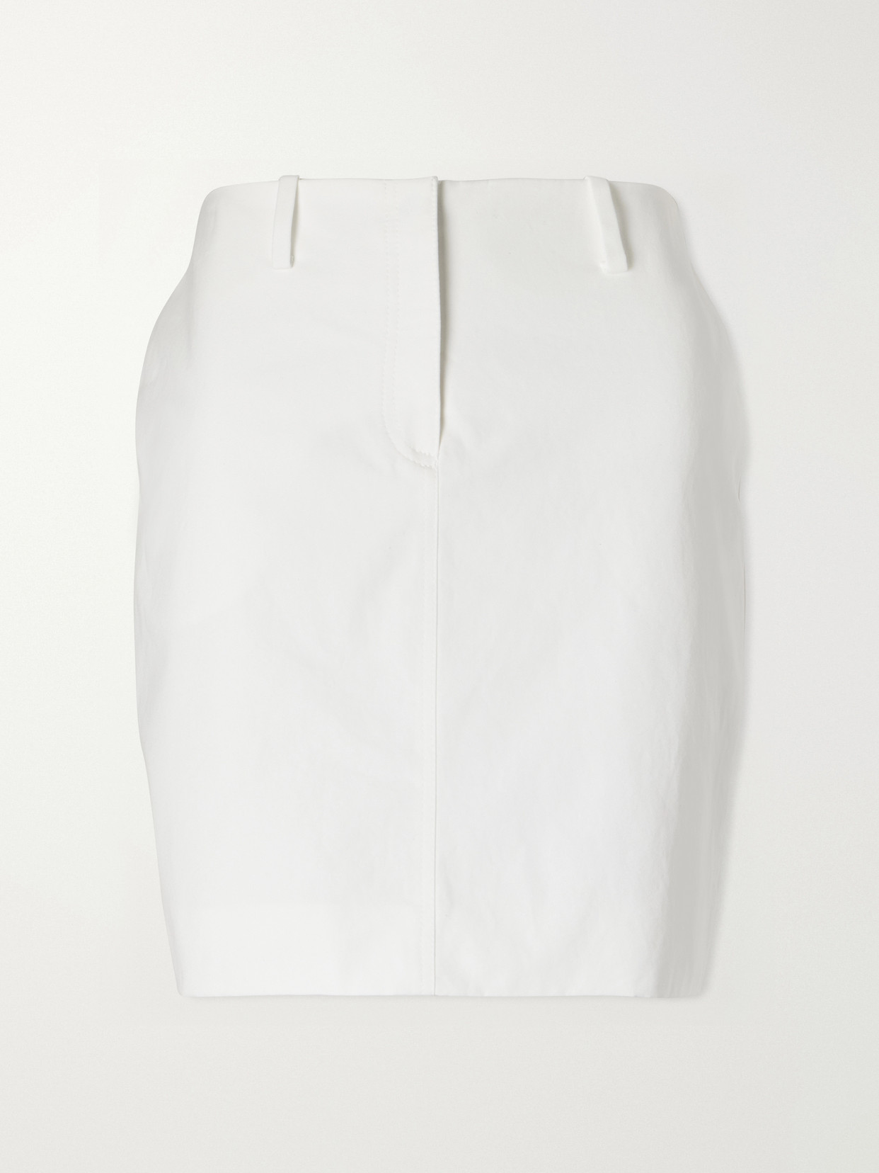 Brandon Maxwell Rhea Cotton-jersey Mini Skirt In White