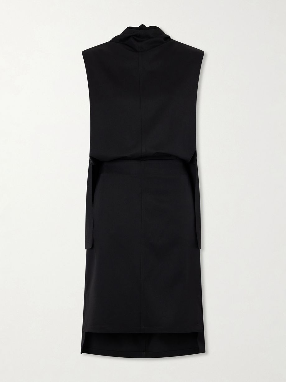The Noa gathered wool-twill turtleneck mini dress