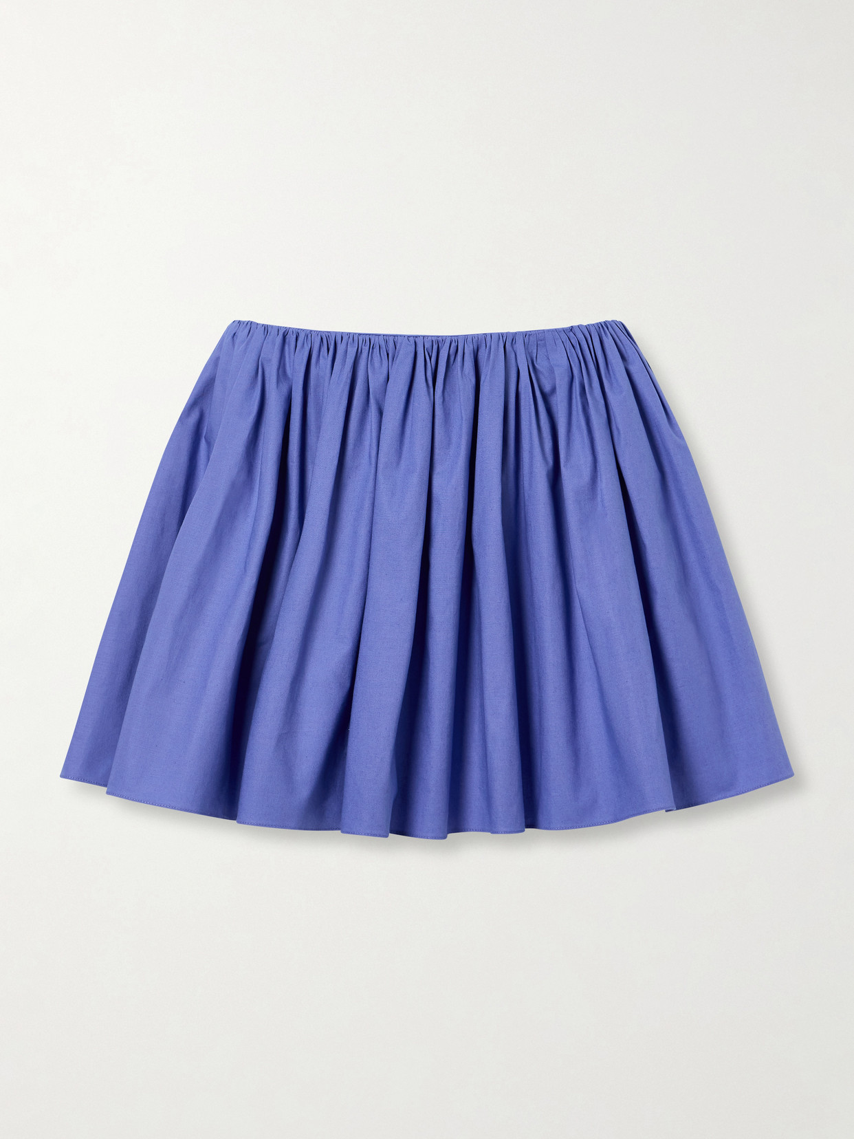 The Hadley Gathered Cotton-Blend Poplin Mini