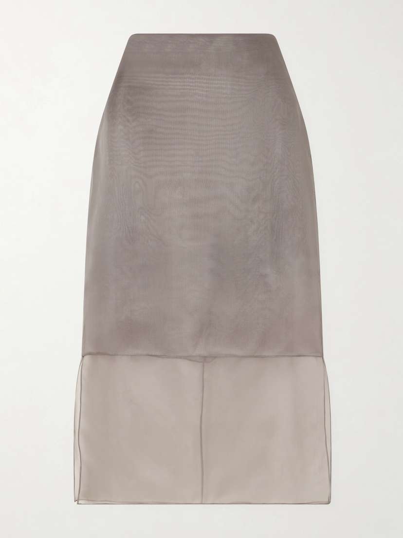 Brandon Maxwell The Brett Silk-organza Midi Skirt