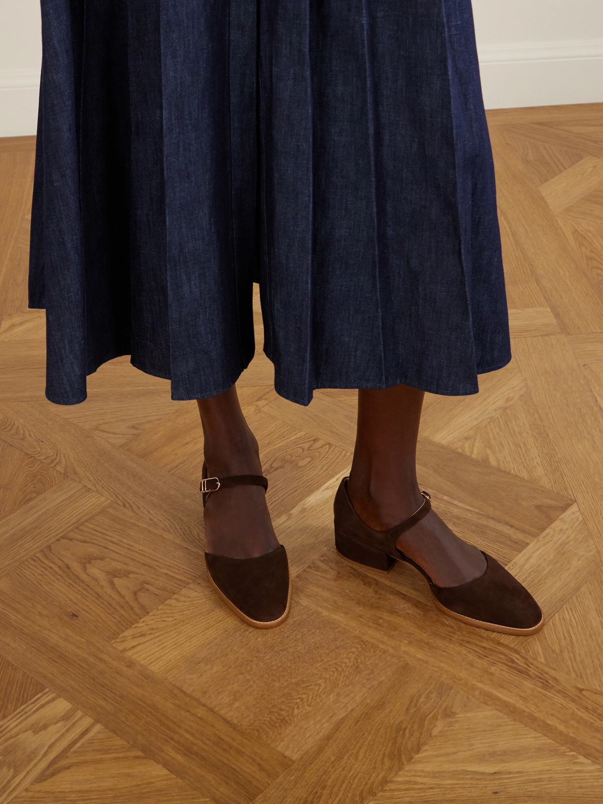 Riley Suede Mary Jane Flats