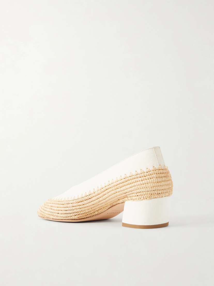 Gabriela Hearst Strength 40 Suede-trimmed Raffia Pumps | Thumbnail 3