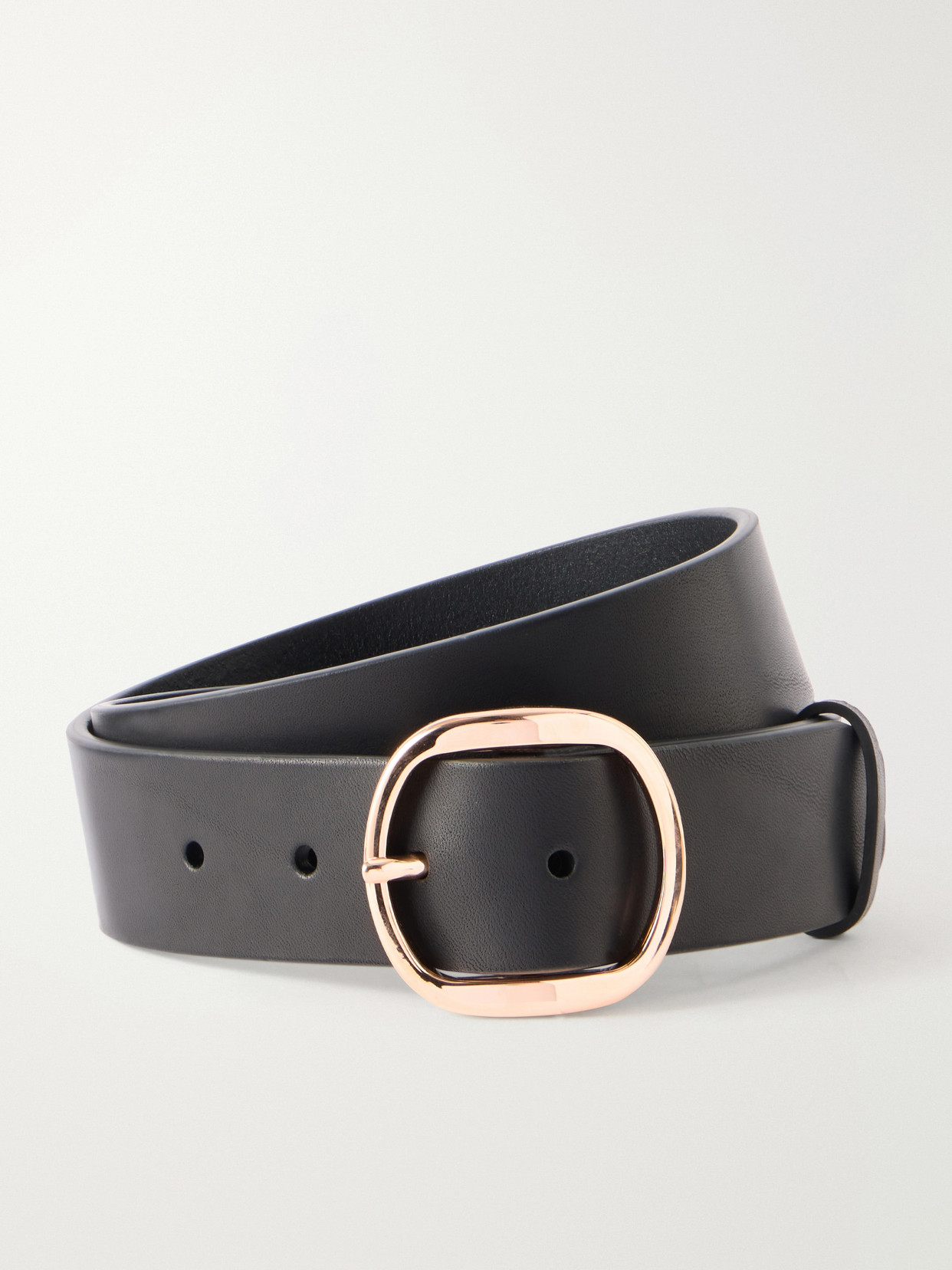 Gabriela Hearst Elster Leather Belt In Black