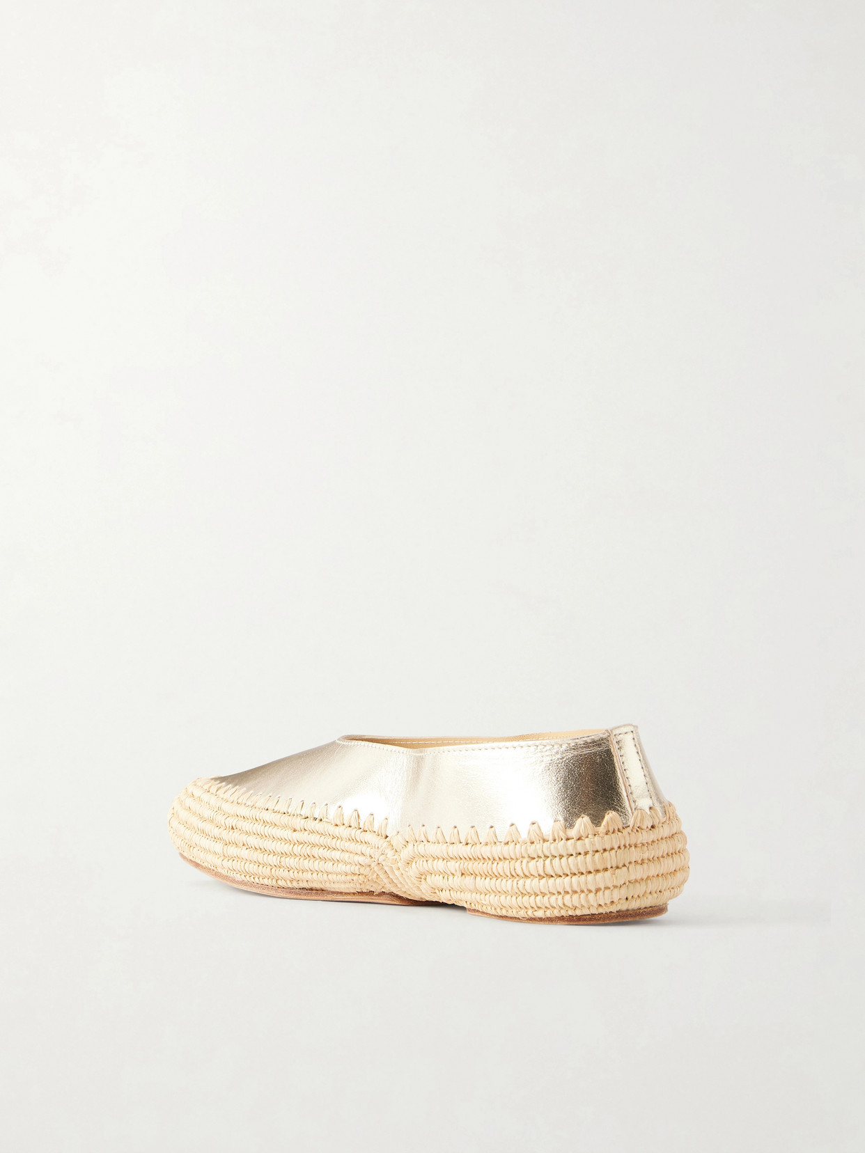 Strength Suede And Raffia Ballet Flats