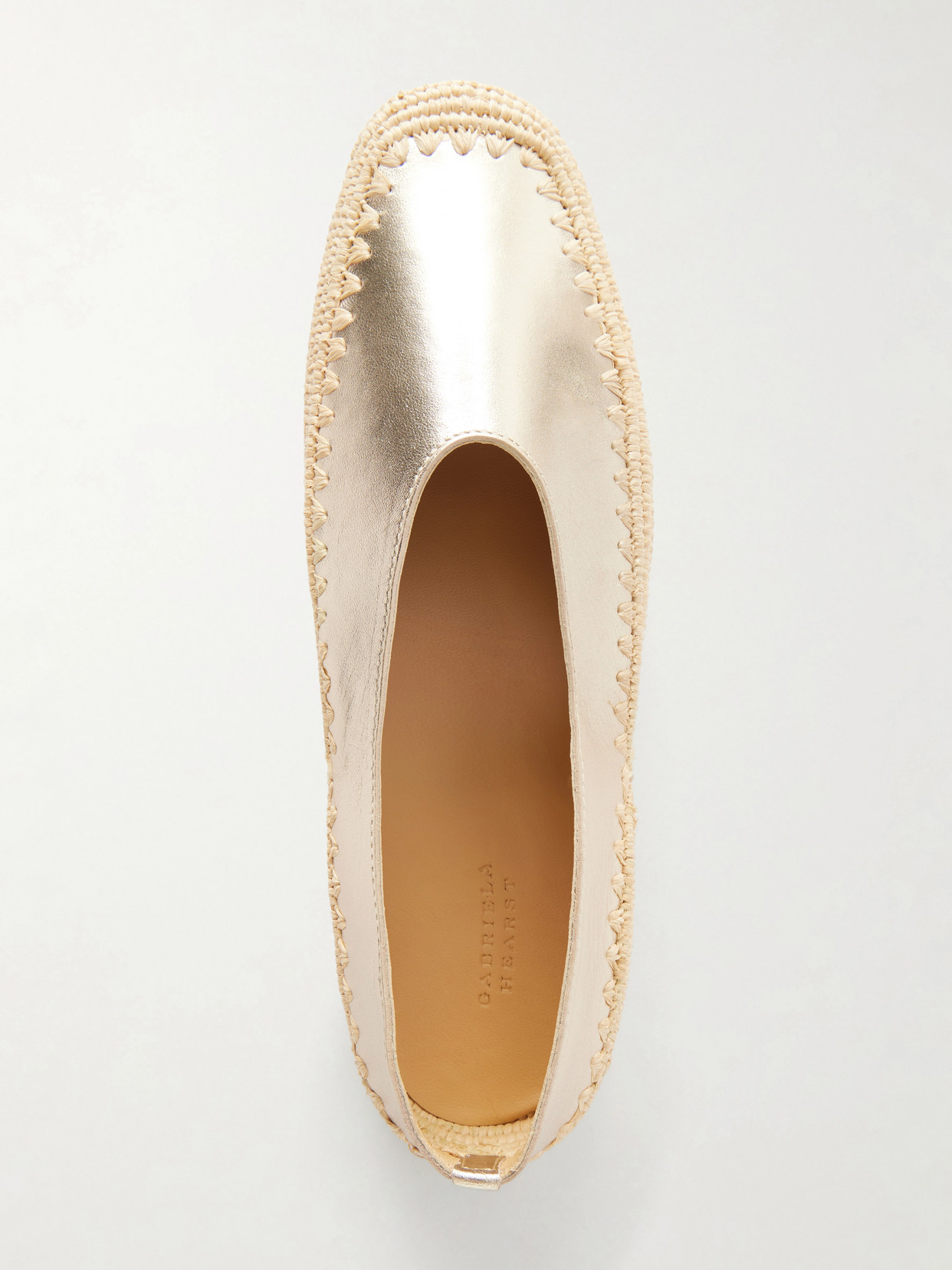 Strength Suede And Raffia Ballet Flats
