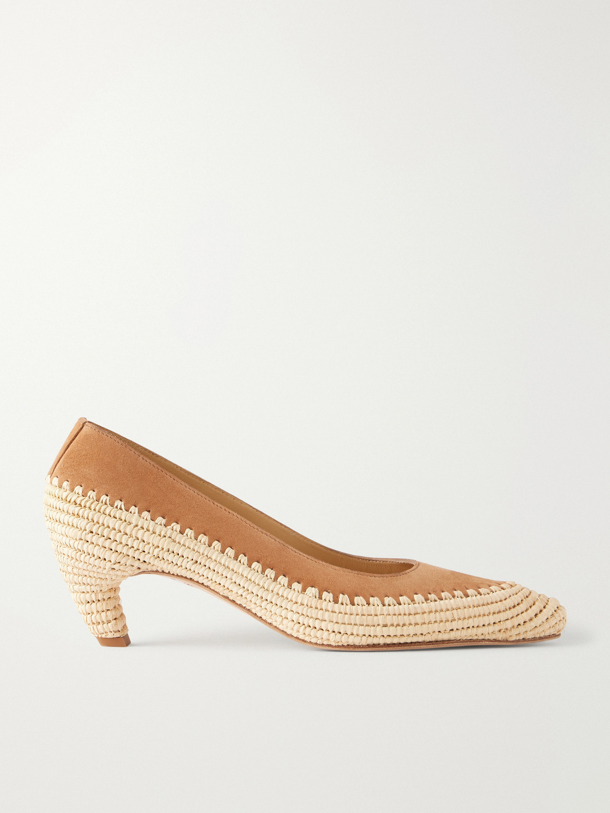 Gabriela Hearst Peggy 50 Crocheted Suede Pumps In Neutrals