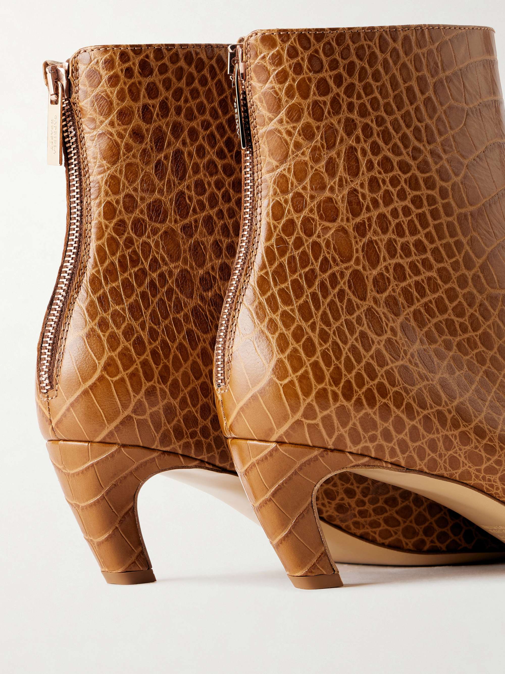 GABRIELA HEARST Clayton 50 croc-effect leather ankle boots | NET-A