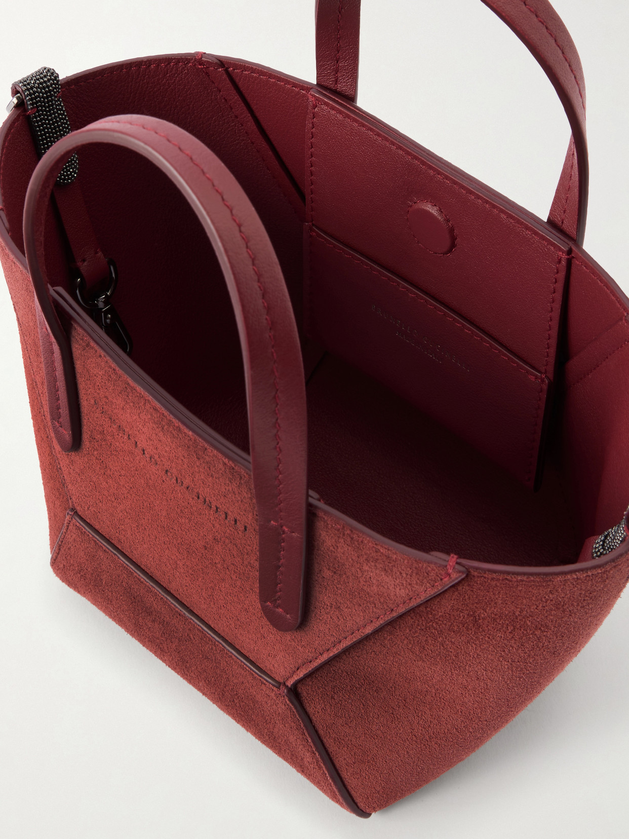 Embellished Suede Shoulder Bag