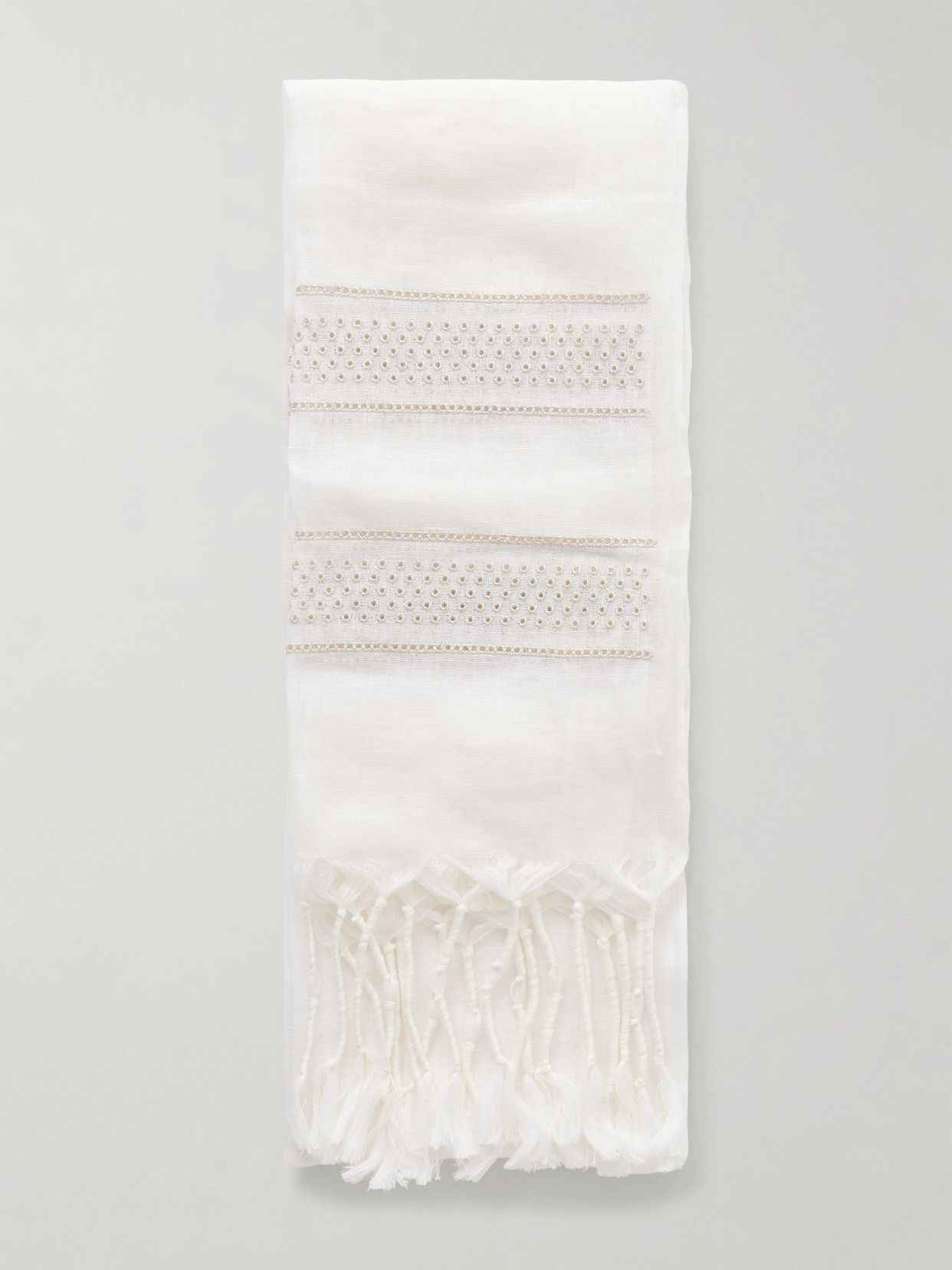 striped linen scarf