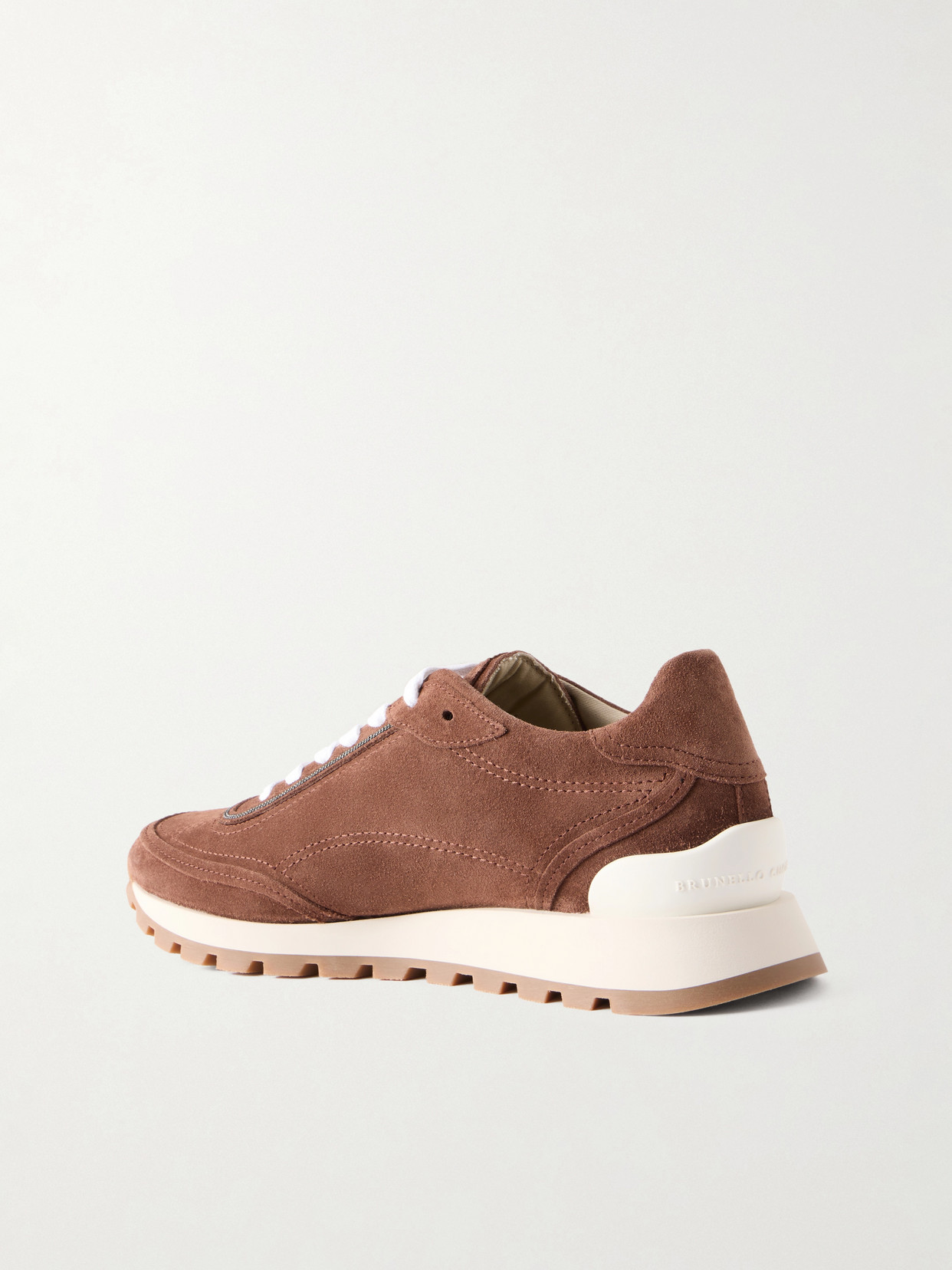 Suede Bead-Embellished Sneakers