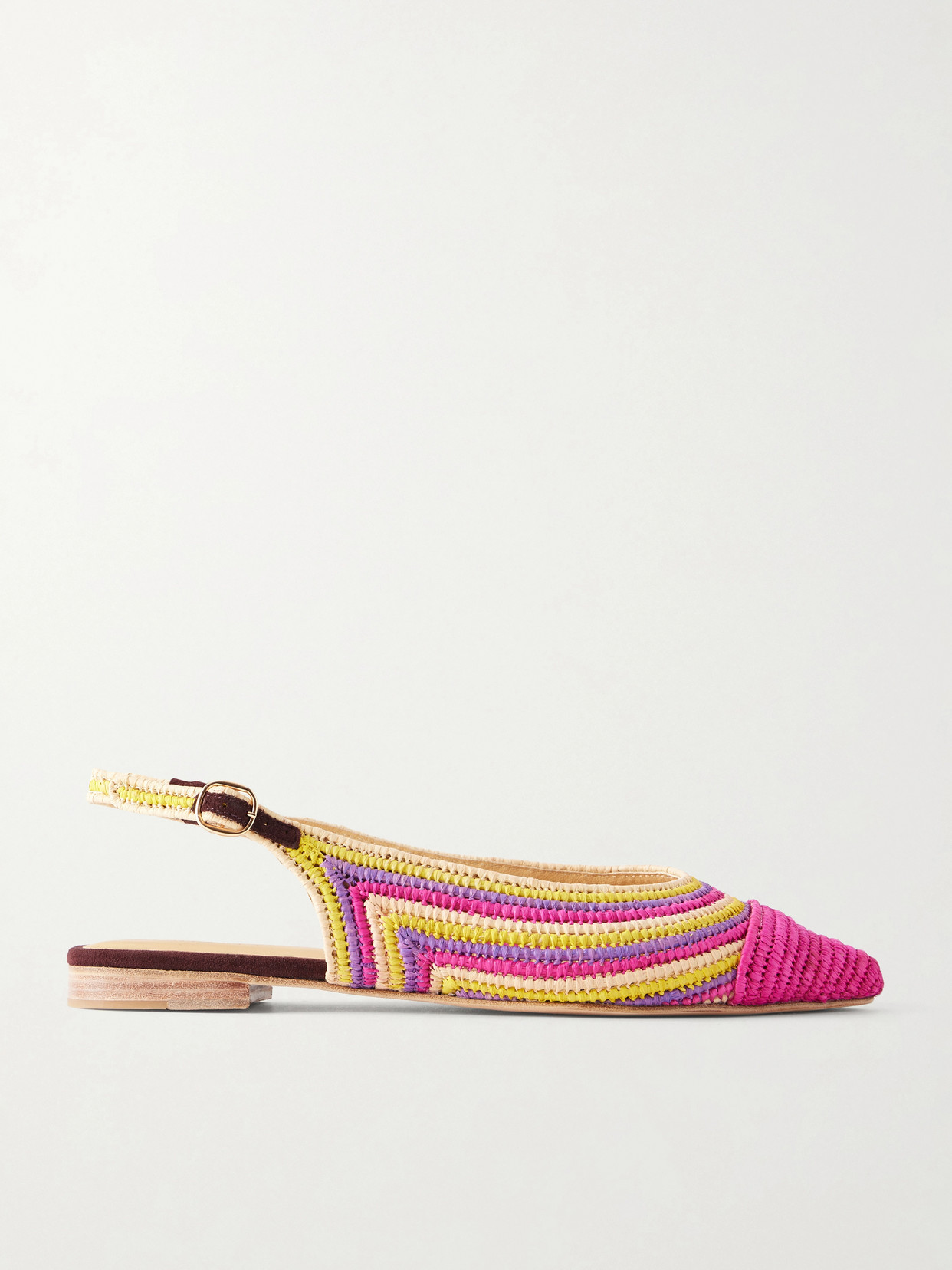Strength Crocheted-Raffia Ballet Flats
