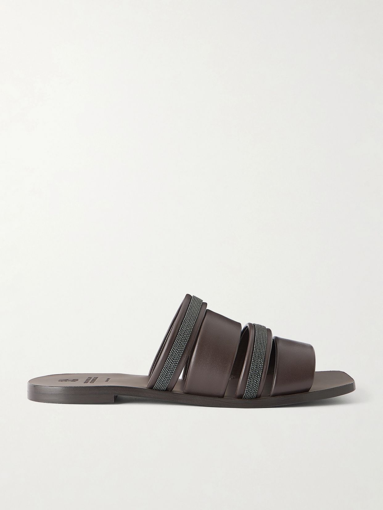 embellished leather sandals