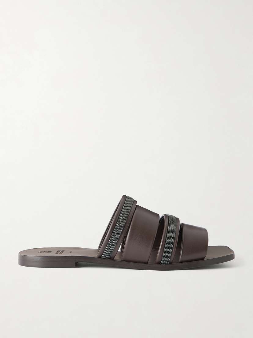 Brunello Cucinelli Embellished Leather Sandals | Thumbnail 7 Brunello Cucinelli Embellished Leather Sandals | Thumbnail 7